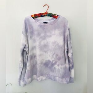 Splendid | purple tie dye thermal pullover